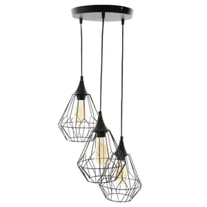 Suspension lamp ATMOSPHERA 161602, metal plafond, E27 fitting, 25W max, black