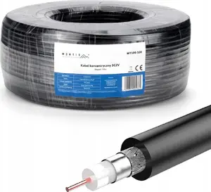 Коаксиальный кабель MONTIS MT106-100 3C2V, 100 м, чёрный