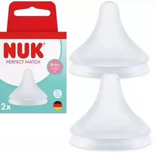 Соска для бутылочки Nuk 10124035 XL силикон, 2 шт.