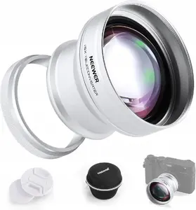 Telekonverters Neewer 1.5x priekš 49 mm objektīviem — saderīgs ar Fujifilm X100, X100V, X100VI