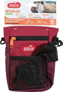 Dog treat pouch ZOLUX BIVOUAK on-strap, red