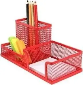 NET Przybornik czerwony — desktop organizer / pen holder, red