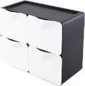 Desk organizer 4-compartment black, Tech-Protect - compact desktop storage