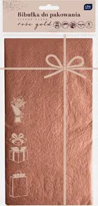 Packing tissue paper INTERDRUK 50 x 70 cm, 5 sheets, rose gold