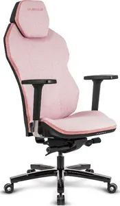 Spēļu krēsls Quersus ICOS.1.1 Quartz Rose — ergonomisks augstas atzveltnes krēsls ar regulējamām roku balstām un slīdes mehānismu