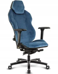 Spēļu krēsls Quersus ICOS.2.2 Blue Parrot – ergonomisks PC/ofisa sēdeklis, regulējama augstums un atzveltnes leņķis