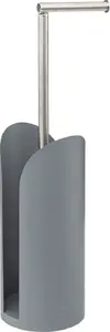 Toilet Paper Holder 2-in-1 5_five model 160884H — gray metal, loft style