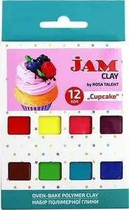 Polymer clay set ROSA Modelina Cup Cake 12 colors x 20 g