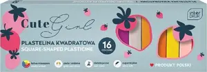 Пластилин INTERDRUK Cute Girl — 16 цветов, квадратные бруски