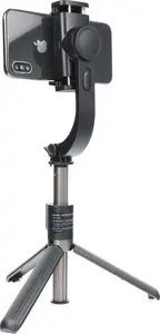 Selfie stick Partner Tele.com SSTR-L08 — tripod gimbal stabilizer with Bluetooth remote, black
