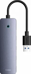 USB-хаб CANYON B0005280B811-10 — 4× USB-A (USB 3.0) + USB-C для зарядки, кабель 15 см, серый