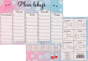 Schedule Planner Cards A5 Cresco — 'Ośmiornica' design, pack of 25