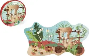 Puzzle contour set Scratch Scratch — Sloths, 35 pieces — children's jigsaw puzzle with shaped contours
