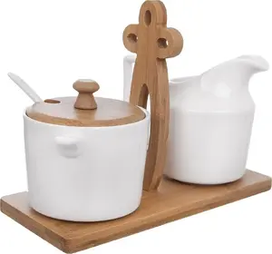 Sugar bowl and milk jug set with stand ORION 153667 — tableware serving set