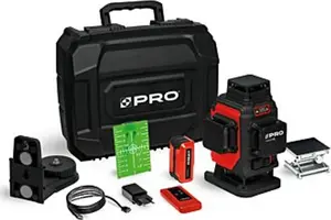Multi-line Laser Level PRO AQ4DG GREEN PLUS — green laser, model 100-L1-210