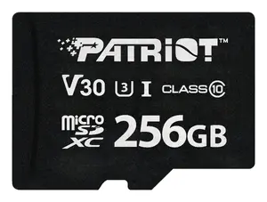 MicroSDXC memory card PATRIOT VX 256 GB — Class 10, Read 90 MB/s, Write 80 MB/s, U1 V30
