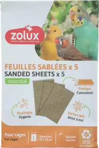 Sand mat sanding paper for birds Duvo+ L 43 x 28 cm pack of 5