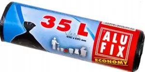 Atkritumu maisi Alufix Economy 35 l HDPE, 30 gab., melni