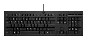Wired Keyboard HP 125 — Full-size USB, Membrane, Black