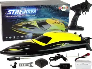 RC Speedboat LEANToys 15356 — 2.4 GHz, Yellow, up to 35 km/h