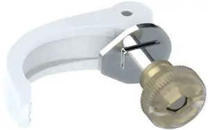 Зажим и регулировочное колесо для палок Leki, модель LEKI Klamra SL 16/14mm + ручка, белый