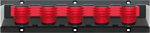 Wall Tool Holder Prosperplast Multi Holder AUR000425 — compact black-red organizer for brooms and hand tools