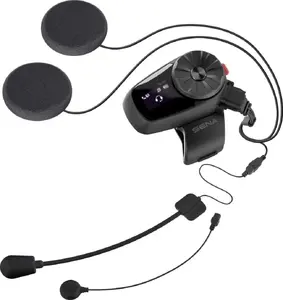 Bluetooth ķiveres austiņas Sena 5S — Bluetooth 5, līdz 700 m, FM radio, LCD displejs, universāls mikrofonu komplekts