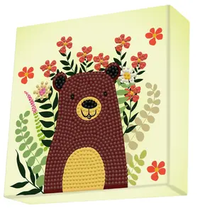 Diamond Dotz Diamond Painting Kit Hide n Seek Bear — 150×150 mm, Multicolour