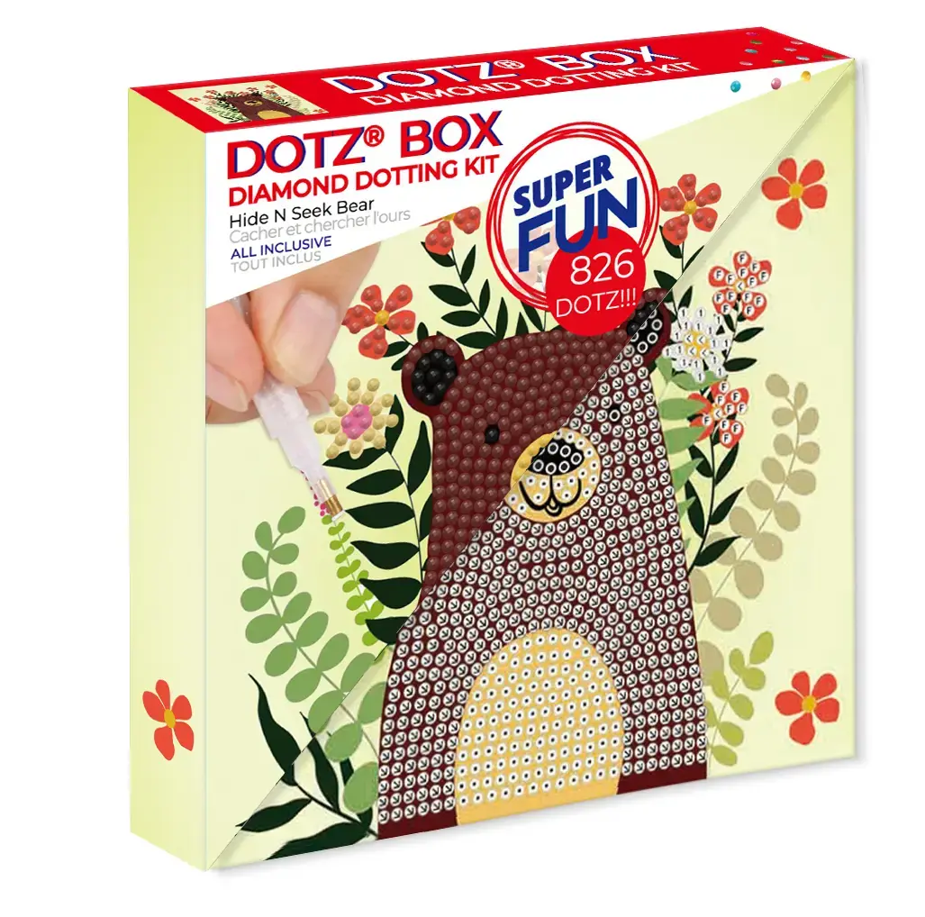 Diamond Dotz Hide n Seek Bear — 150×150 mm Photo 3
