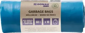 Garbage Bags Donau ECO with Knot Handles 60 L, 10 pcs, blue