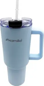 Термокружка Kamille MX-2174 1200 мл с ручкой и трубочкой, сталь