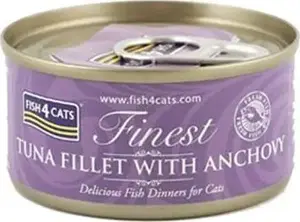 Mitrā kaķu barība Fish4Cats Finest ar tunzivīm 70 g paciņa