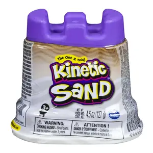 Kinetic Sand одиночный контейнер 4,5 oz (128 g) белый — Spin Master, лепкий песок 4,5 oz