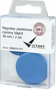 Magnetic Clips Victory Office Product 38 mm, set of 2, dark pastel blue