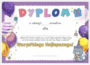 Greeting card set LearnHow Dyplom A5 birthday — Balony design, 5 pieces