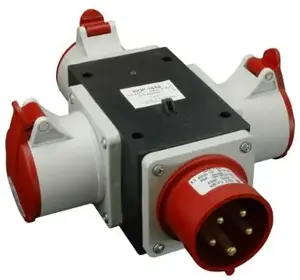 3-phase Power Splitter SEZ ROP 3253 — input 1×32A 5P, outputs 3×32A 5P, IP44
