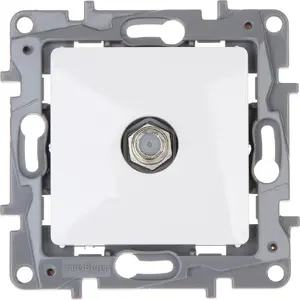 Антенный TV-розетка Legrand NILOE конечная F-F 1 dB белая модель 764549