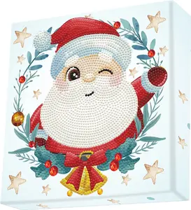 Diamond Dotz ChristmasTrio Santa diamond painting kit — 2475 beads, 220×220 mm