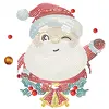 Diamond Dotz ChristmasTrio Santa dimanta izšūšanas komplekts Photo 2