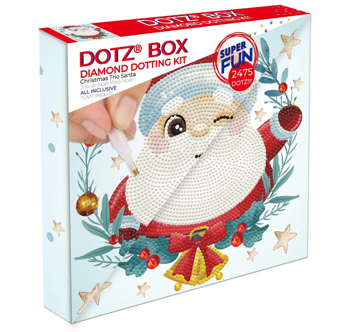 Diamond Dotz ChristmasTrio Santa dimanta izšūšanas komplekts Photo 3