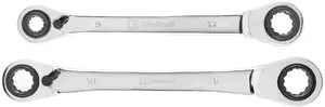 Wrench Set Einhell ratcheting double box wrenches, 2-piece (model 49370557)