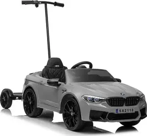 Bērnu akumulatora auto LEAN Sport BMW M5 — vecāku kontrole ar platformu, sudraboti lakots