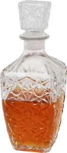 Glass Carafe with Cork 900 ml, Excellent Houseware — 0.9 L Pitcher for Water and Beverages