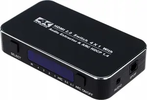 HDMI 2.0 4x1 Switch Pawonik — 4K UHD HDMI switcher with HDCP and HDR support