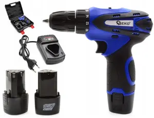 Cordless drill/driver GEKO 18 V with 2 x 1.5 Ah batteries
