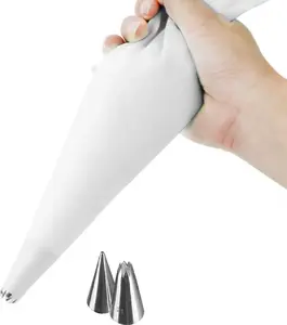 Piping Bag Set ORION 142248 — silicone decorator piping bag with 2 universal nozzles