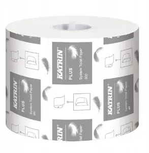 Toilet paper Katrin Plus 2-ply white large roll — pack of 36