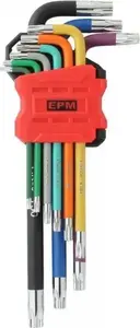 Torx Key Set EPM Red Line 9 pcs — E-400-2681, assorted T-sizes, hand tool set