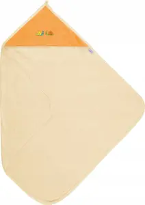 Bath Wrap for Infants Matex 85x85 cm Frotte Ecru with Orange Trim