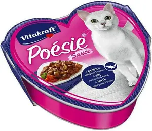 Wet Cat Food Vitakraft Poesie Dorsz with Pasta in Tomato Sauce, Tray 85 g